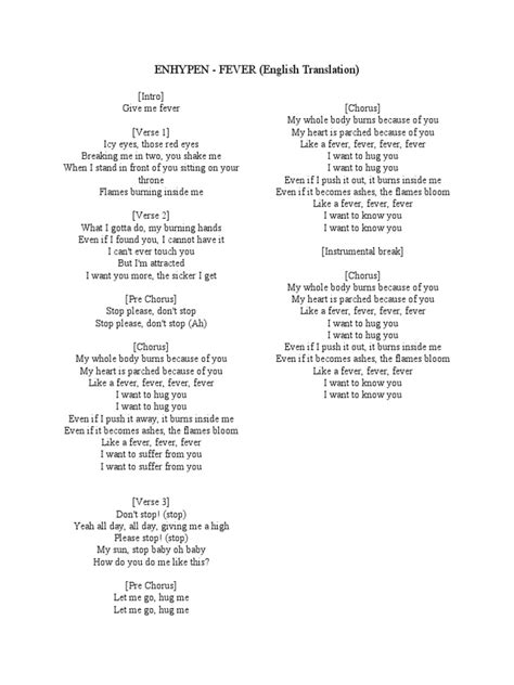 FEVER (English Translation) – ENHYPEN .